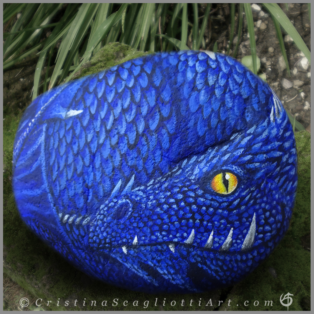 Blue Dragon (big) - CristinaScagliottiArt
